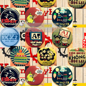 In logo lên huy hiệu cài áo