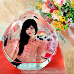 in ảnh lên pha lê trái đào