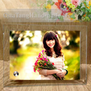 In ảnh lên pha lê chữ nhật, loại pha lê in nhiệt